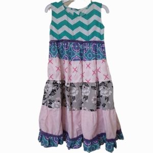Ruffle Butts Girls Size 3T Tiered Floral Print Dress